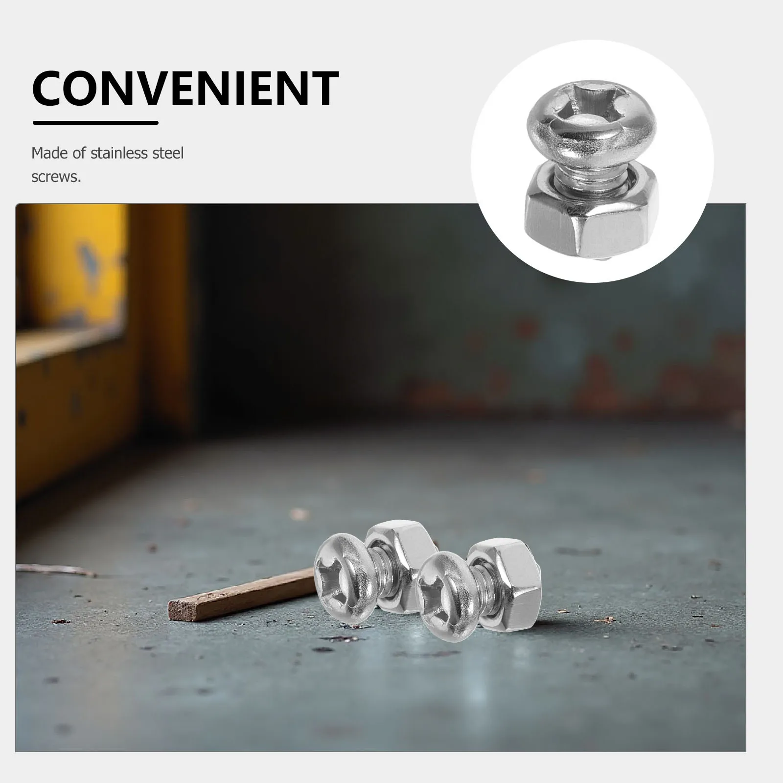 2Sets Pot Handle Screws Stainless Steel Pm5x10mm Fixing Bolts M5 Nuts Soup Pot Frying Pan Wok Repair Screws Kitchen Accessories