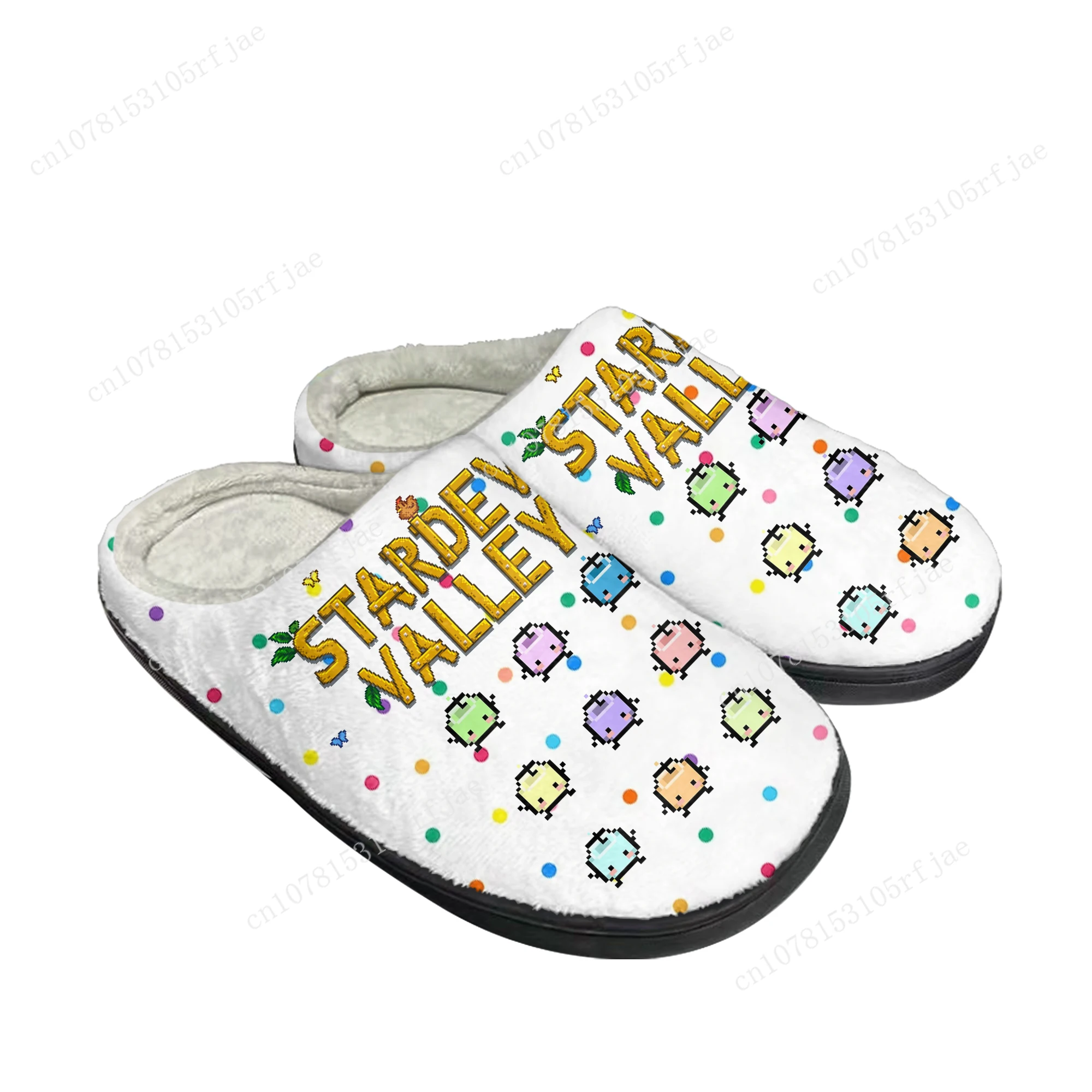 Stardew Valley Home Cotton Slippers Cartoon Game Mens Womens Plush Bedroom Casual Fashion Keep Warm Shoes Tailor Made Slipper