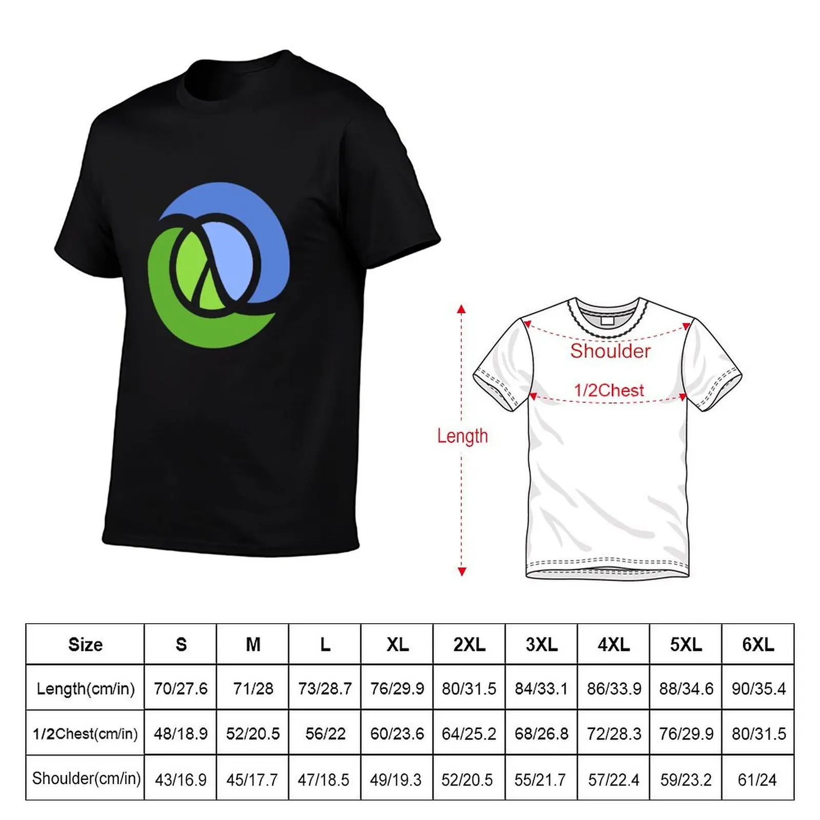Clojure Programming Language Cut-Out Logo T-Shirt Plus Size Everyday Tee Shirt