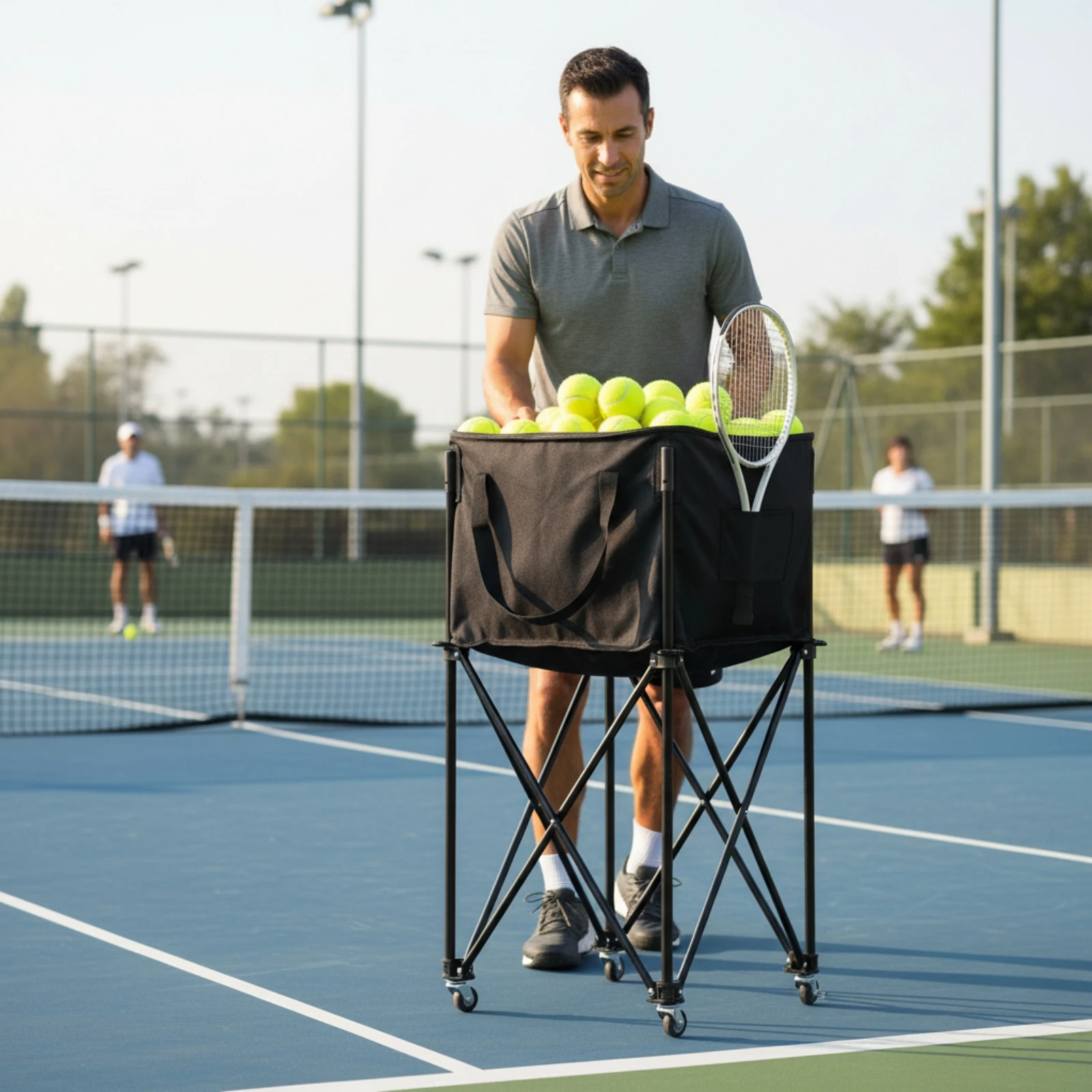 Tennis Ball Cart Portable Ball - огляд і ціна Sports Equipment Cart