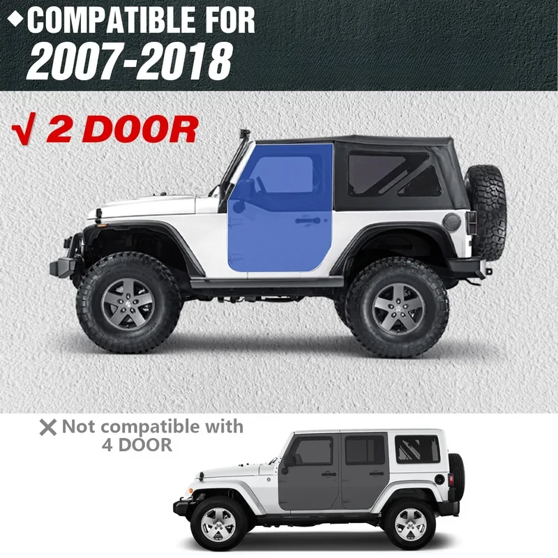 

High Quality Side Steps Heavy Duty Steel Textured Black Two Stairs Design Fit 2007-2018 Wrangler JK 2 Doors