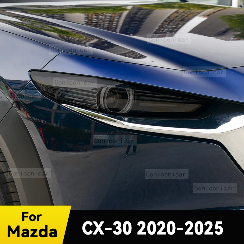 

Для MAZDA CX-30 2025 защитная пленка для фар автомобиля, передняя фара, ТПУ, против царапин, тонировочная наклейка для фар