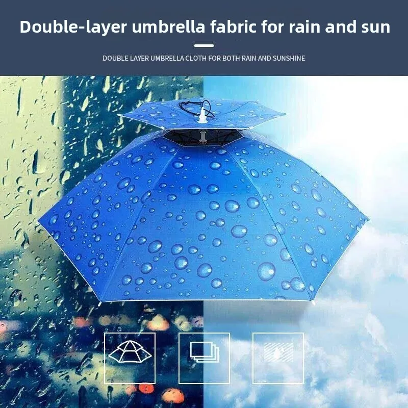 Outdoor Umbrella Hat Sunshade Cap Spring Autumn Summer Clean Worker Special Use Headwear Dustpan And Broom Holder Rainproof