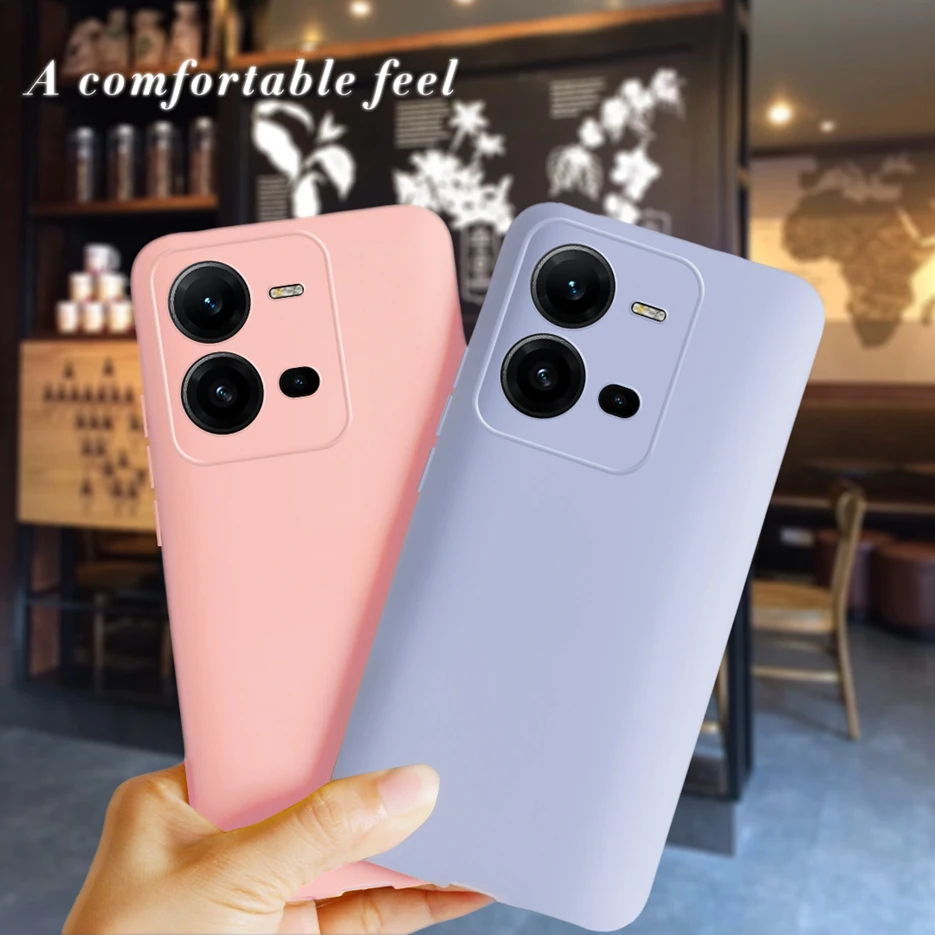 Para Vivo V25/Vivo V25e funda V2201 V2202 Linda funda mate de Color caramelo a la moda para Vivo V25 V 25 VivoV25 e funda de teléfono carcasa suave