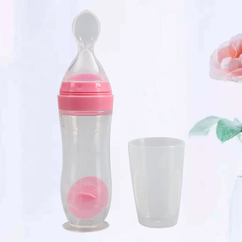 120Ml Baby Feeder Silicone Squeezing Bottle for Pureed Food and Cereal Infant Safe Feeding -Hand Use Easy Clean Bpa