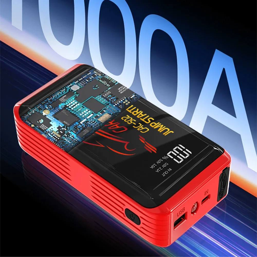 Power Car Jump Starter Battery for Car Starter Portable Emergency Booster 12V Auto Starting Device Petrol Diesel