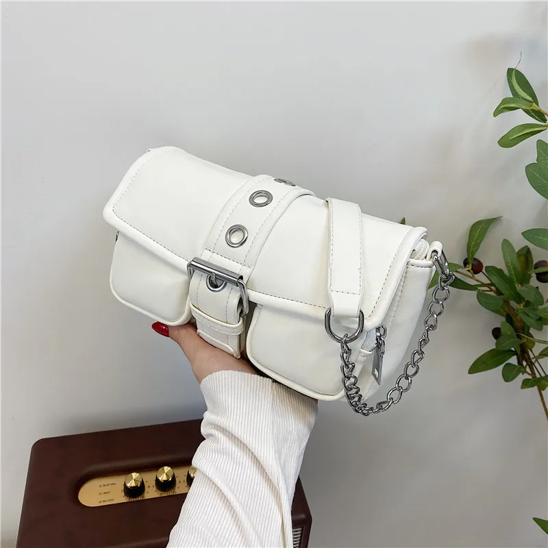 

High Quality Women Chain Pu Leather Shoulder Bags Fashion Ladies Small Crossbody Bags for Women Casual Female Messenger Bag New