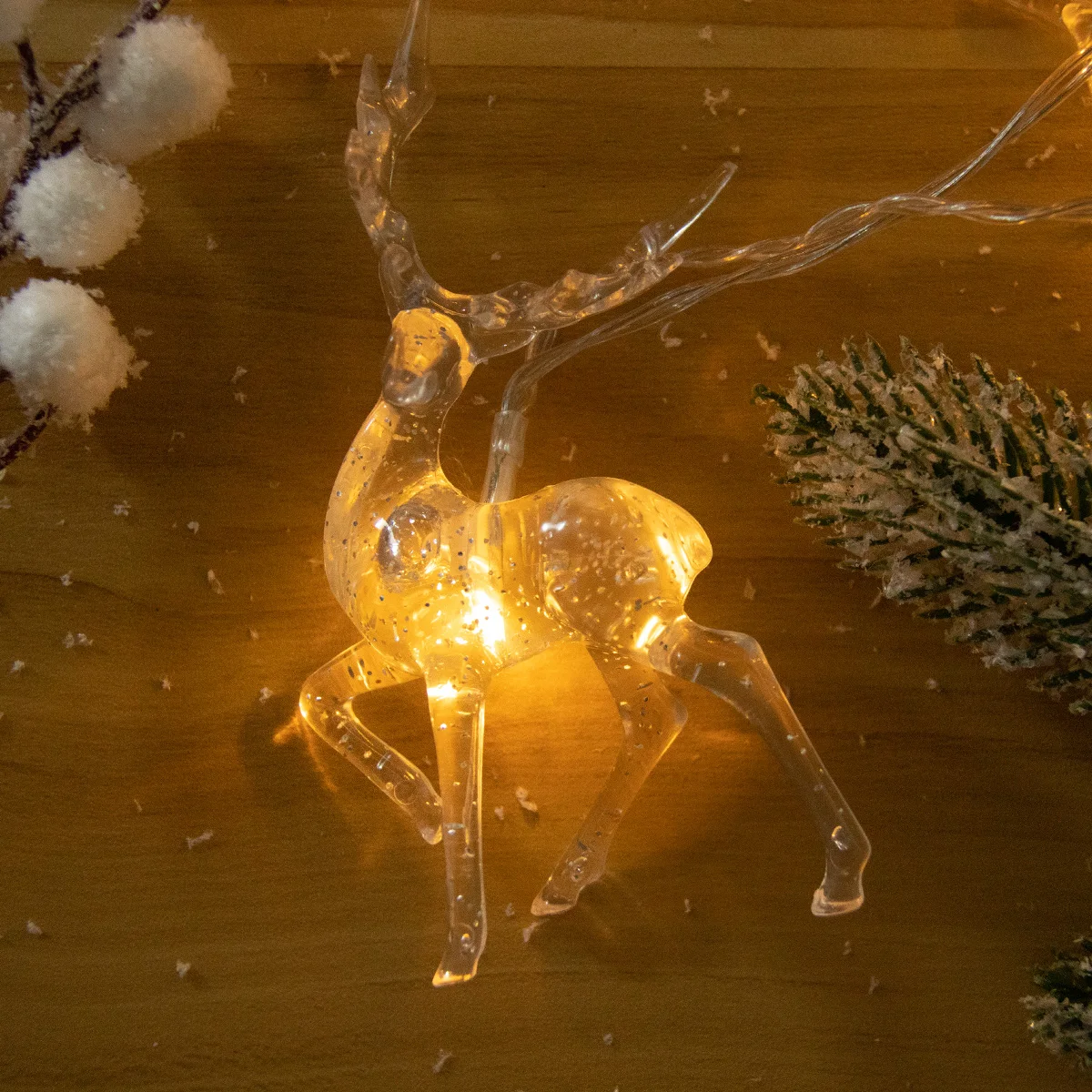 

1.5M 10LED Christmas Reindeer String Lights Garland Xmas Decorations for Home Crystal Elk Fairy Light Ornament Navidad Noel