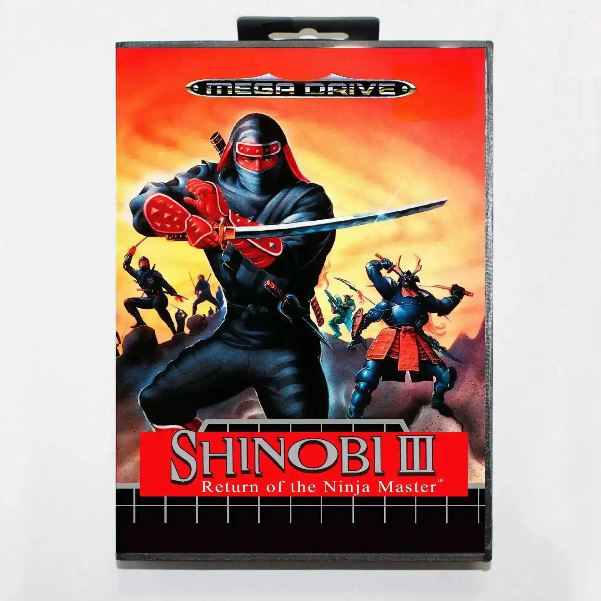 Tarjeta de juego Shinobi 3 Return Of The Ninja Master MD con caja EUR para sistema Sega Megadrive Genesis de 16 bits