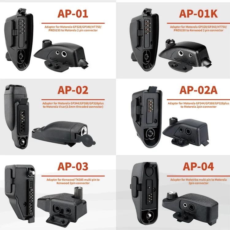 AUDIO ADAPTER FOR MOTOTRBO multi pin to motorola 2 pin connector radio