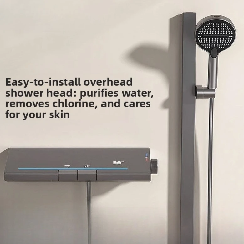 

No Top Spray, Simple Dechlorination Thermostatic Gun Gray Bathroom Household Simple Shower Shower Set