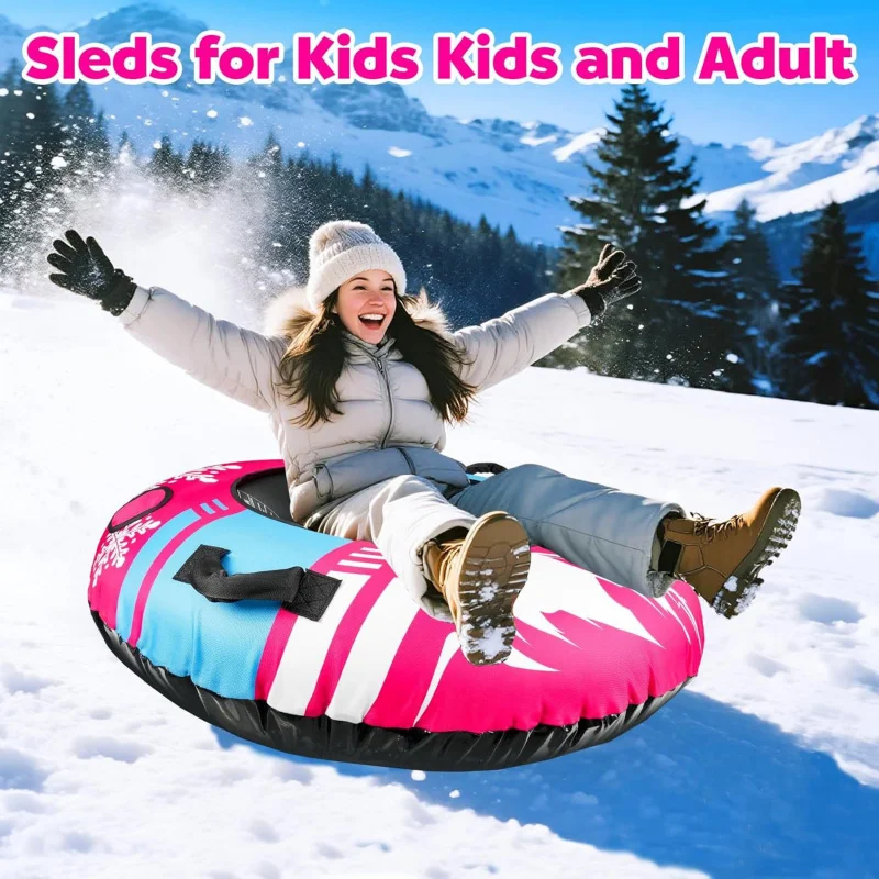 With Fabric CoverPVCInflatable Inner Tube Sled Cold ResistantPVCInflatable Ski Ring Inflatable Snow Circle Inflatable Ski Car