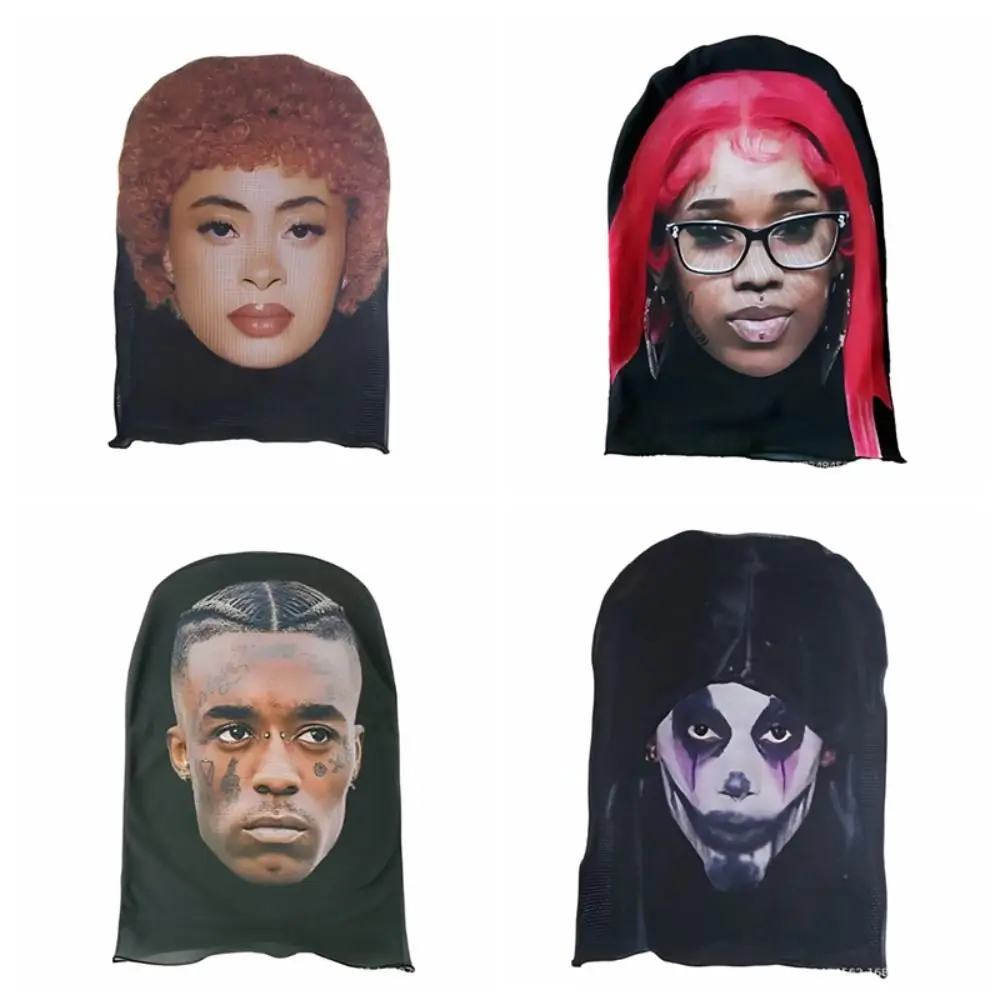 3D Printed Magic Face Mask Fashion Mesh Celebrity Bandana Hood Seamless Elastic Headgear