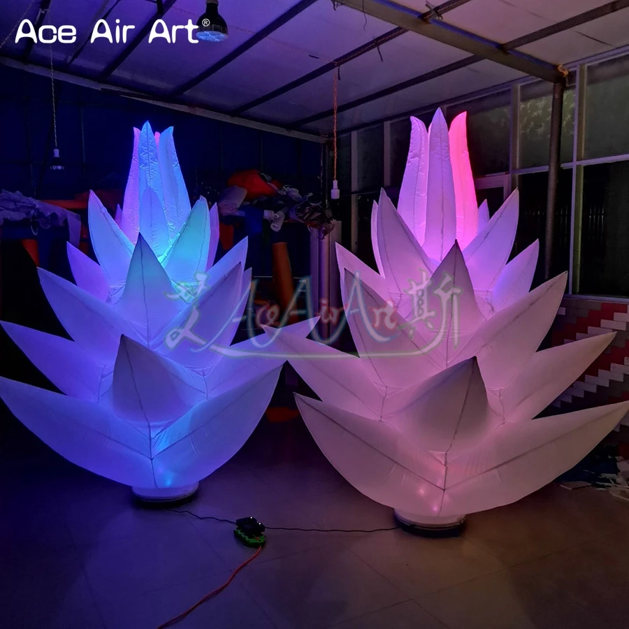 Beautiful Inflatable Flame with LED Lights, Model Lotus Flame with Electric Blower for Event,  2mH