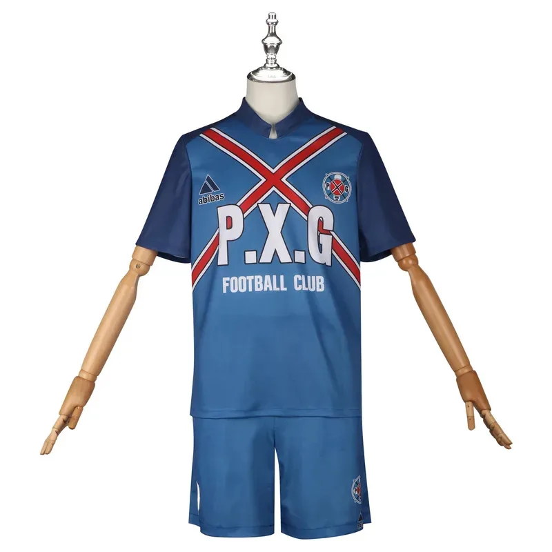 3PCS Blue Lock Anime P.X.G Rin Itoshi Shidou Ryusei Julian Loki Cosplay Kostüm Socken Stickerei Fußball Uniform Halloween NO.9
