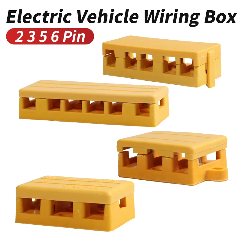 2 3 5 6 Pin Motor Controller Terminal Block Electric Vehicle Junction Box Electric Tricycle Connector M5 M6 Screw Wiring Joint