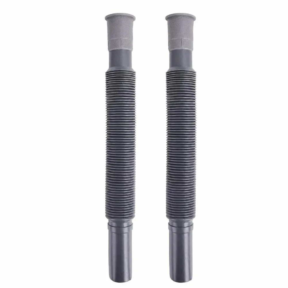 2 Pack Plastic Material Drain Hose Expandable Design Corrugated Tube Sink Pipe Deodorant Function Flexible Drain Pipe