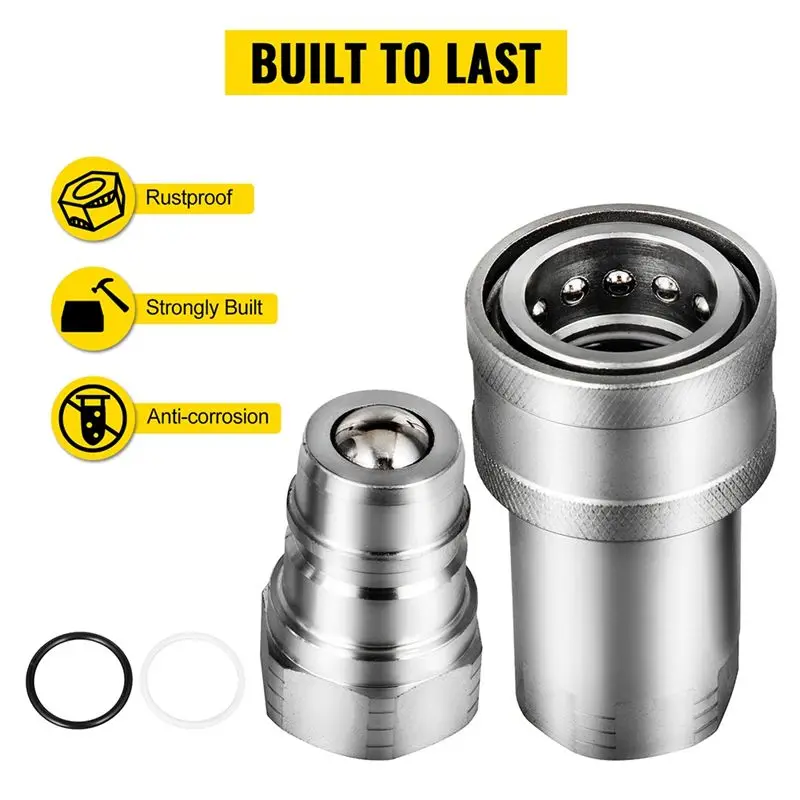 

Y17A LSQ-S4-04 1/2inch NPT ISO5675 Hydraulic Quick Connect Tractor Hydraulic Coupler Agricultural Quick Disconnect Coupling