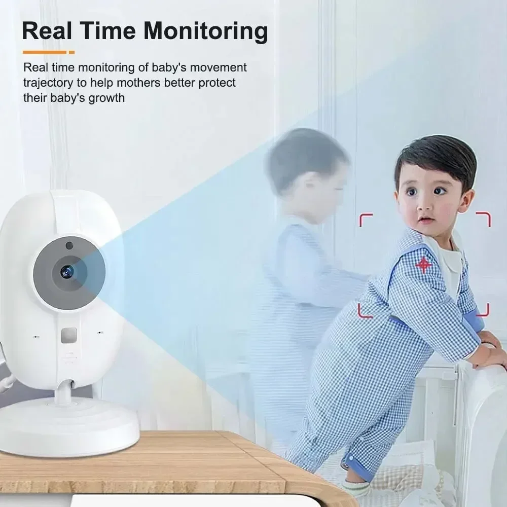 2.4G ibu anak 2 cara Audio bicara visi malam kamera keamanan Video pengawasan Cam dengan suhu 3.5 ''Video Monitor bayi