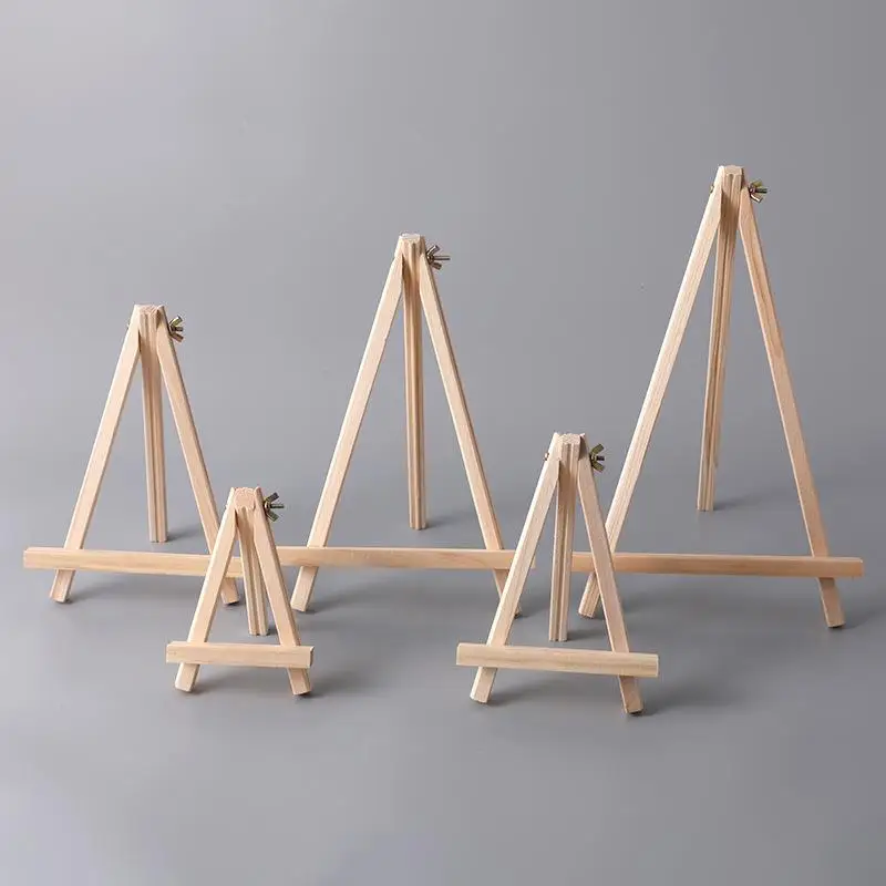 1pc Small Desk Easels Canvas Painting Holder Mini Wooden Tripod Easels Tabletop Display Stand For Photo Chalkboard Signs