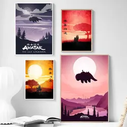 Avatar The Last Airbender Canvas Print Minimalist Anime Wall Art Poster for Living Room Home Decor