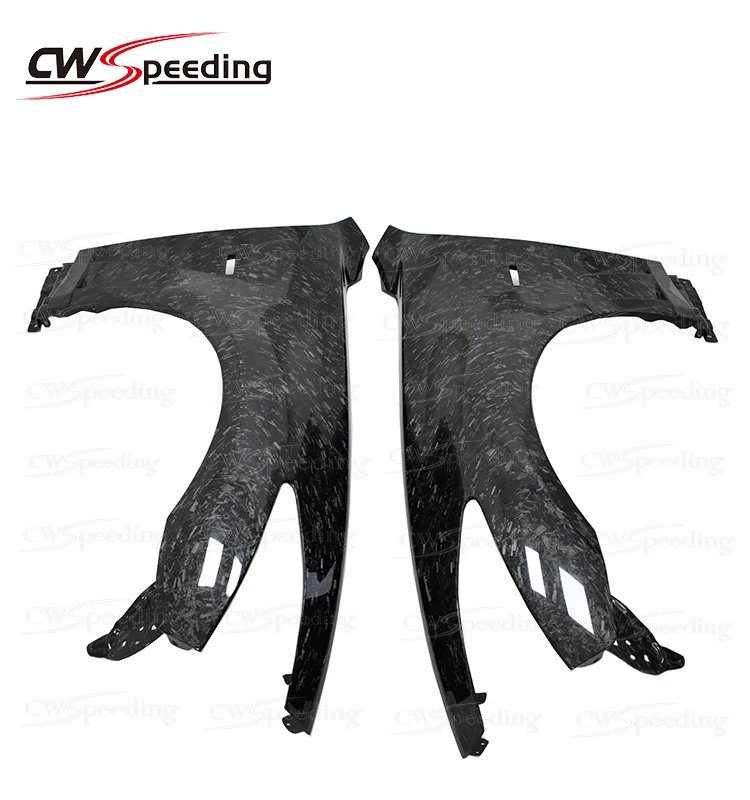 CWS STYLE FORGED CARBON FIBER FRONT FENDER WITH SIDE LIGHT FOR 2008-2014 INFINITI G37 COUPE 2DOOR