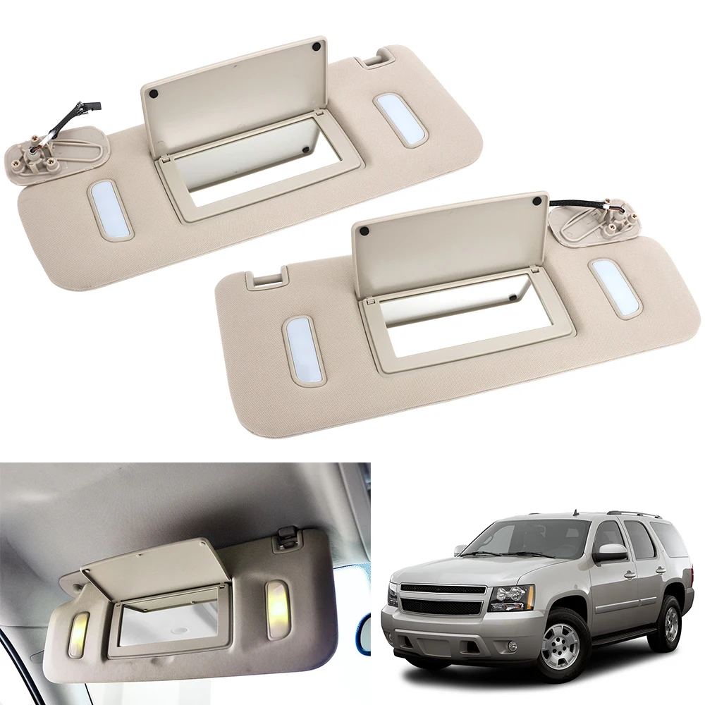 Sun Visor Left Right Side Sunshade For Chevrolet Tahoe Suburban GMC Yukon Sierra 2007-2014 Car Sunvisor Sun Shield With Mirror