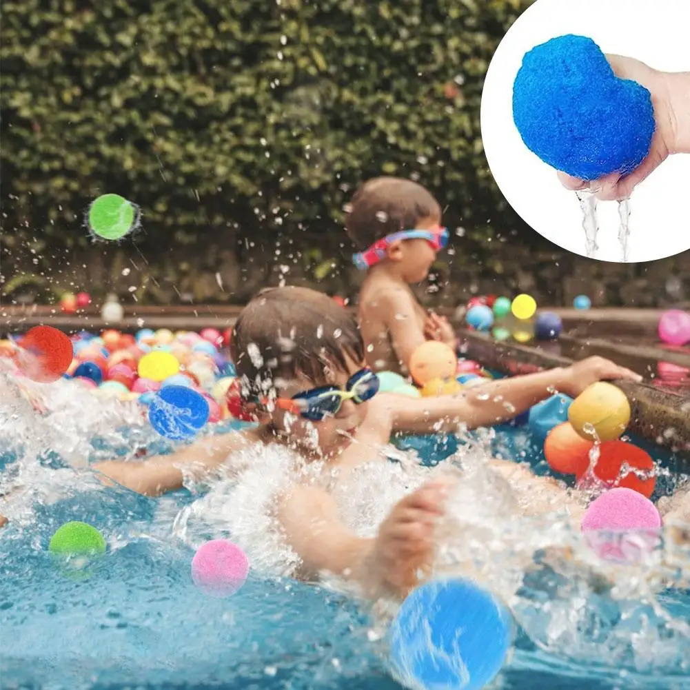 Pompons multicolores boules de fourrure paillettes pompons moelleux élasticité Pom pom boules souples pour bricolage artisanat ballons d'eau éponge réutilisables