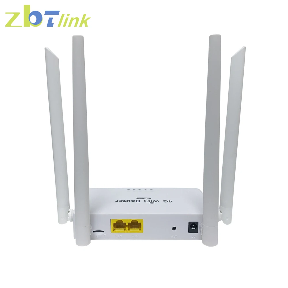 Zbtlink ซิมเราเตอร์4G WE2002 300Mbps จุดเชื่อมต่อ WiFi ผ่านผนังสำหรับบ้าน LAN WAN CAT4โมดูล4GHz เสาอากาศผู้ใช้32คน