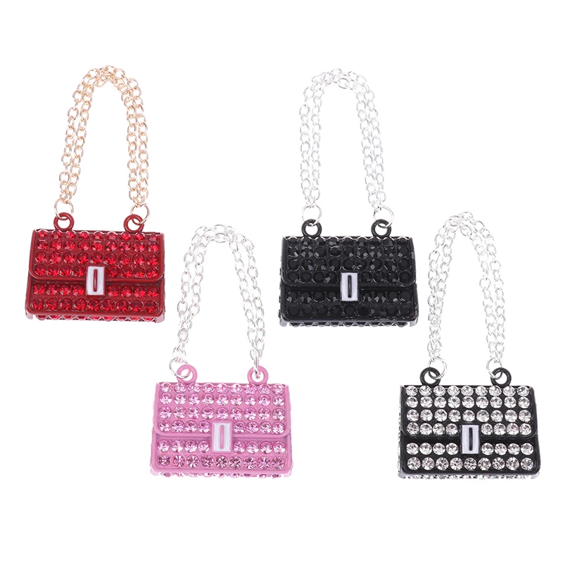 1pc borsa per la spesa in miniatura per la casa delle bambole moda mini borsa a catena in metallo borsa per bambola a pendolo accessorio per la decorazione della bambola regalo per bambini