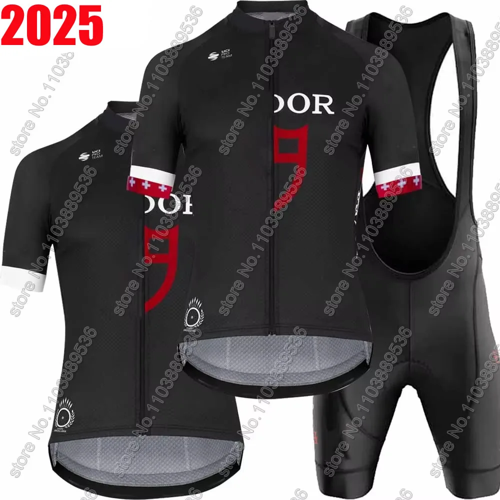 Комплект трикотажа Tudorful Pro Cycling Team 2025 с коротким рукавом, швейцарская одежда, мужские рубашки для шоссейного велосипеда, костюм, велосипедные нагрудники, шорты MTB Maillot