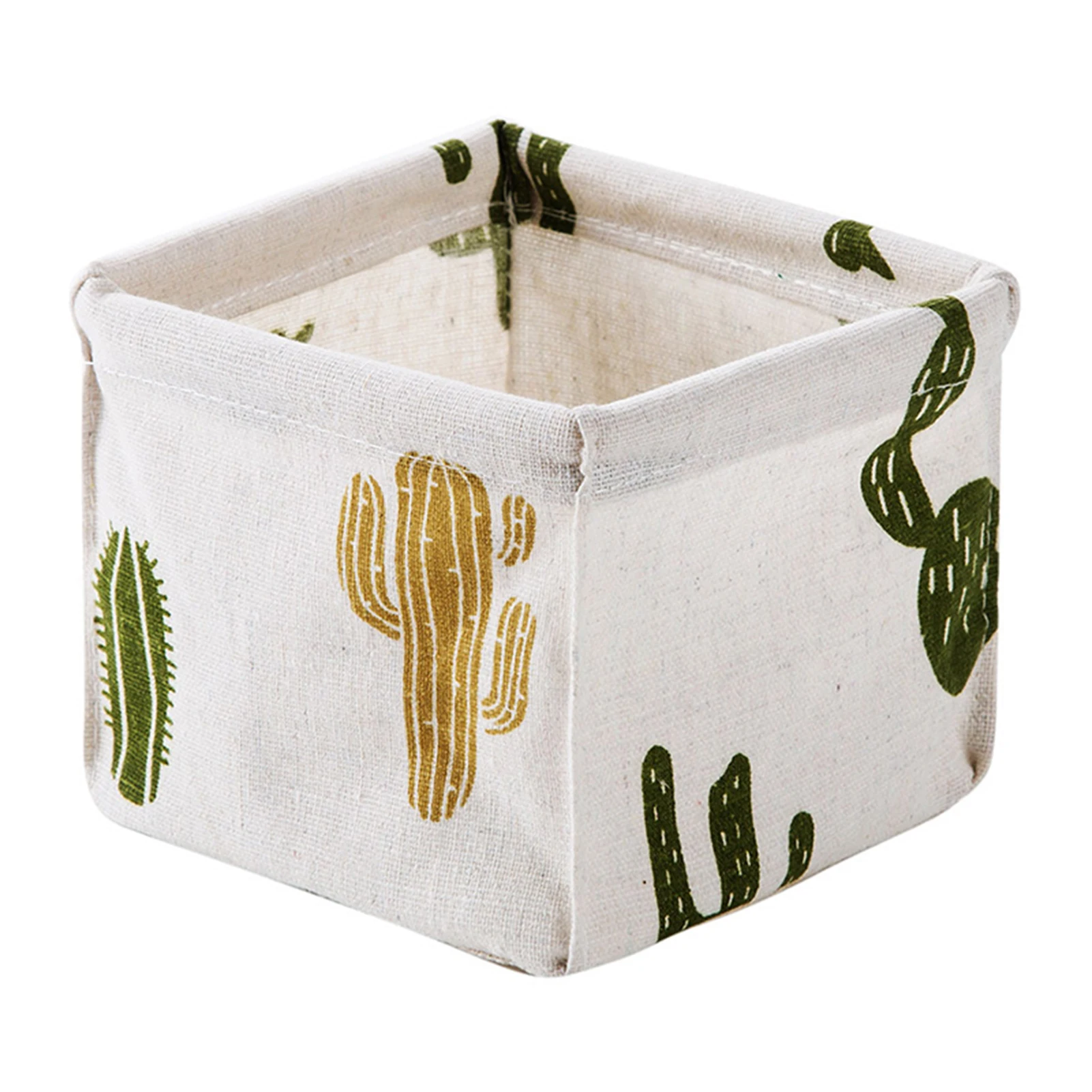 Organizer Cubes Box Mini Square Cotton Linen Fabric Desk Storage Basket For Home Waterproof Storage Bins Organizers