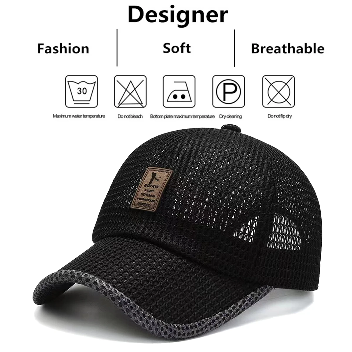 Unisex Label Mesh Breathable Baseball Caps Spring and Summer Outdoor Adjustable Casual Hats Sunscreen Hat