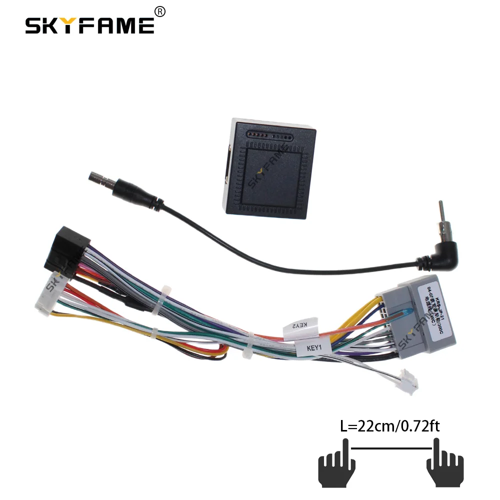 Car Wiring Harness Adapter Canbus Box Decoder Android Power Cable For Chrysler 300C Jeep Compass Caliber Wrangler Grand Cherokee