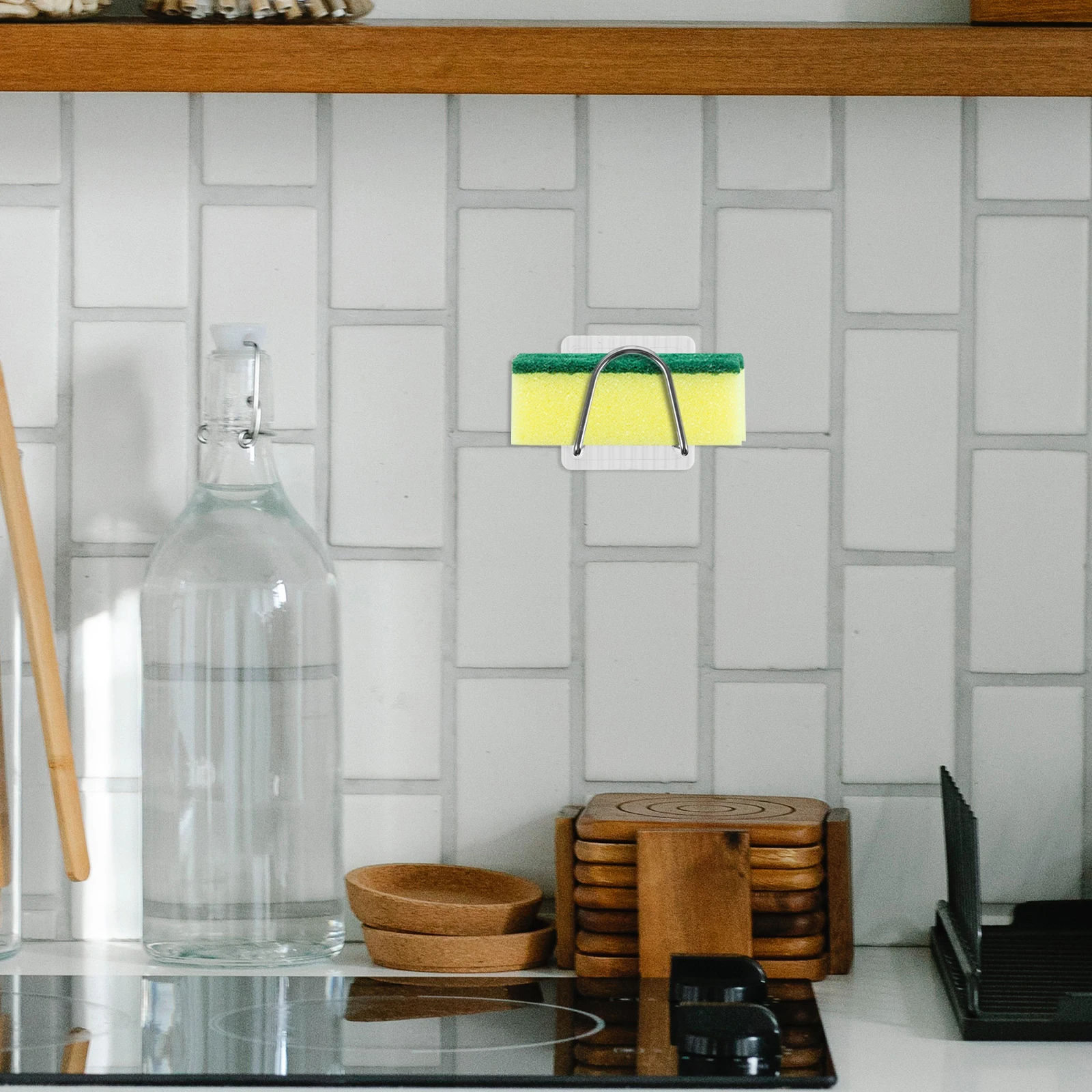 

Kitchen Sponge Holder Rack Heavy Duty Adhesive Hooks Stainless Steel Sink Accessories Storage Hook Drainage Rack