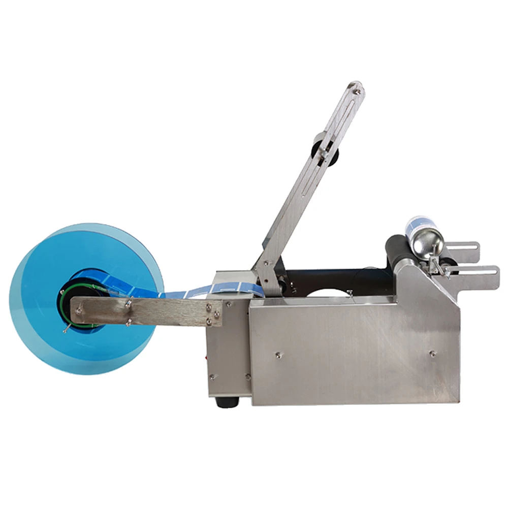 Semi Automatic Round Bottle Labeling Machine 120W 220V/110V Adjustable Labeling Label Applicator Stainless Steel Bottle Labeler