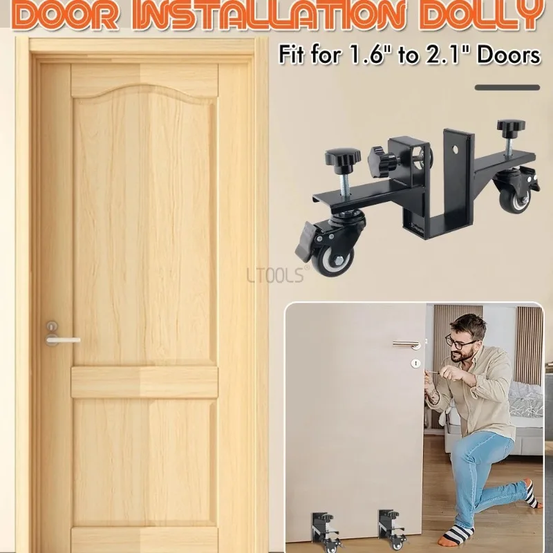 الثقيلة لوحة الباب عربة النقل تركيب الباب دوللي 360 درجة دوران قابل للتعديل الأسطوانة نقل الأسطوانة المساعدة المنزلية