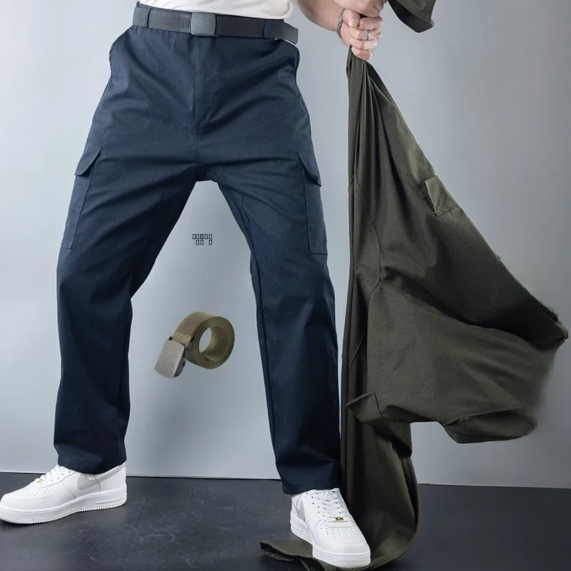 

Мужские повседневные хлопковые рабочие брюки прямого кроя, удобные, износостойкие, для защиты на производстве, для сварки и офисной работы