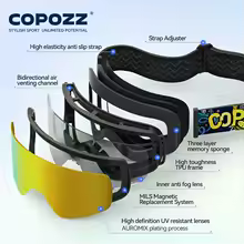 גוגלס COPOZZ Magnetic Kids לילדים עם הגנת UV400 מלאה ו-OTG