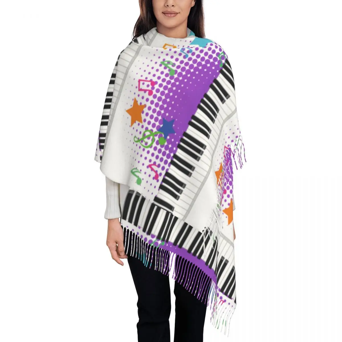 Music Note Piano Scarf Men Women Winter Warm Scarves Shawl Wrap Winter scarf