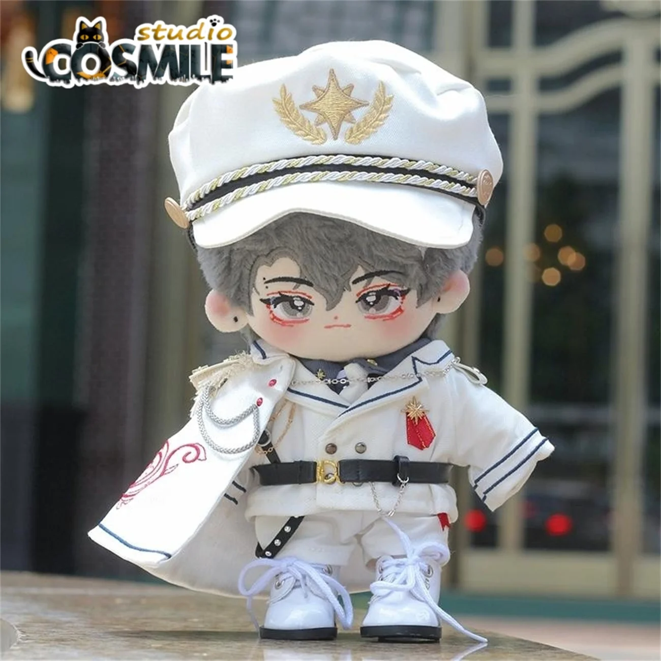 

Kpop Star Idol Alpha Knight Cool Guy General White Uniform Suit CP for 20cm Plush Doll Stuffed Clothes Plushie Clothing KL Nov