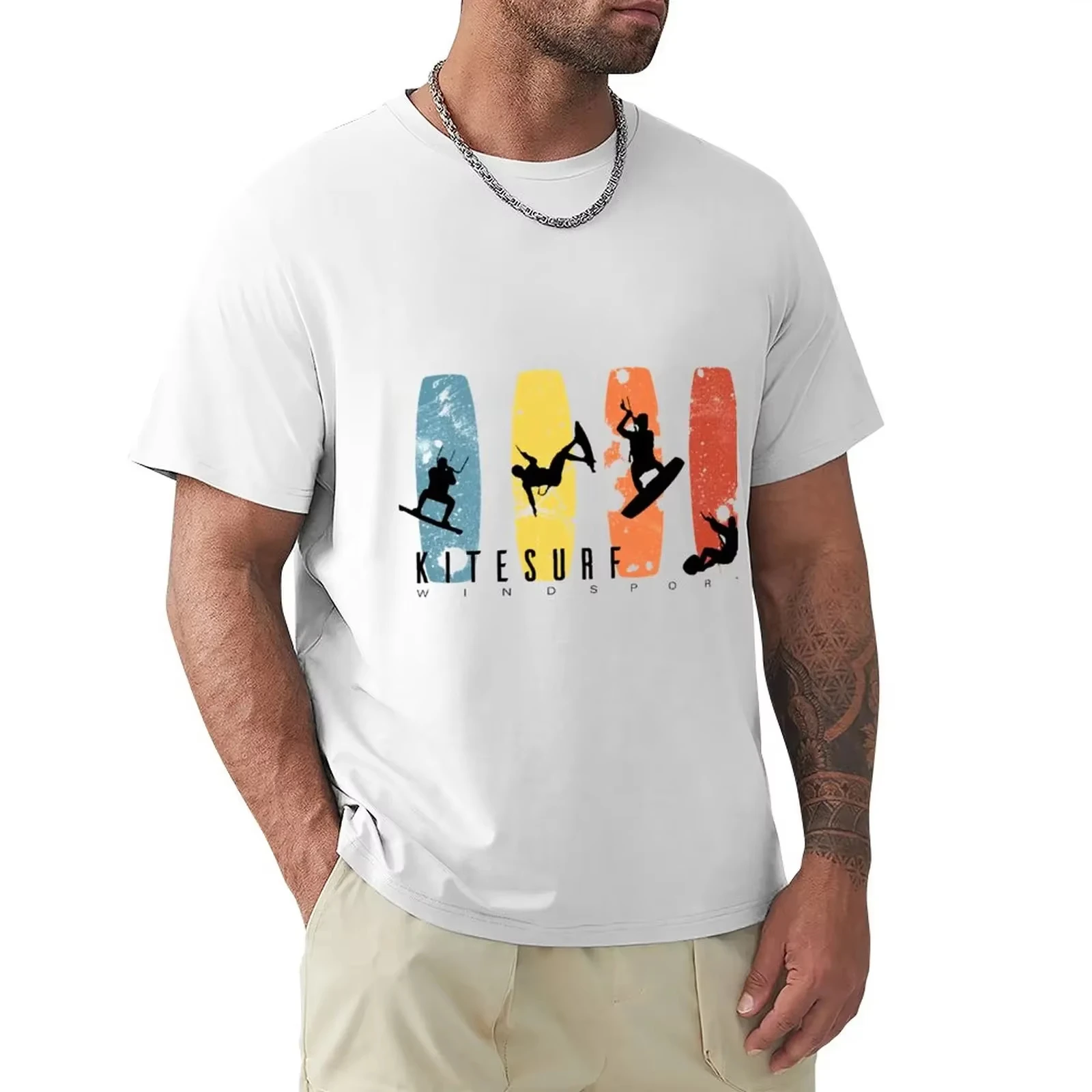 Summer High-Quality Printed Luxury Kite Surf T-Shirt - Comfortable and Fashionable Summer Top - Men's Fun T-Shirt