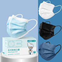 50Pcs/Box Masks 3-layer Mask Face Masks Melt Blown Cloth Disposable Anti-Dust Protective Masks Earloops Mouth Mask Mascarillas