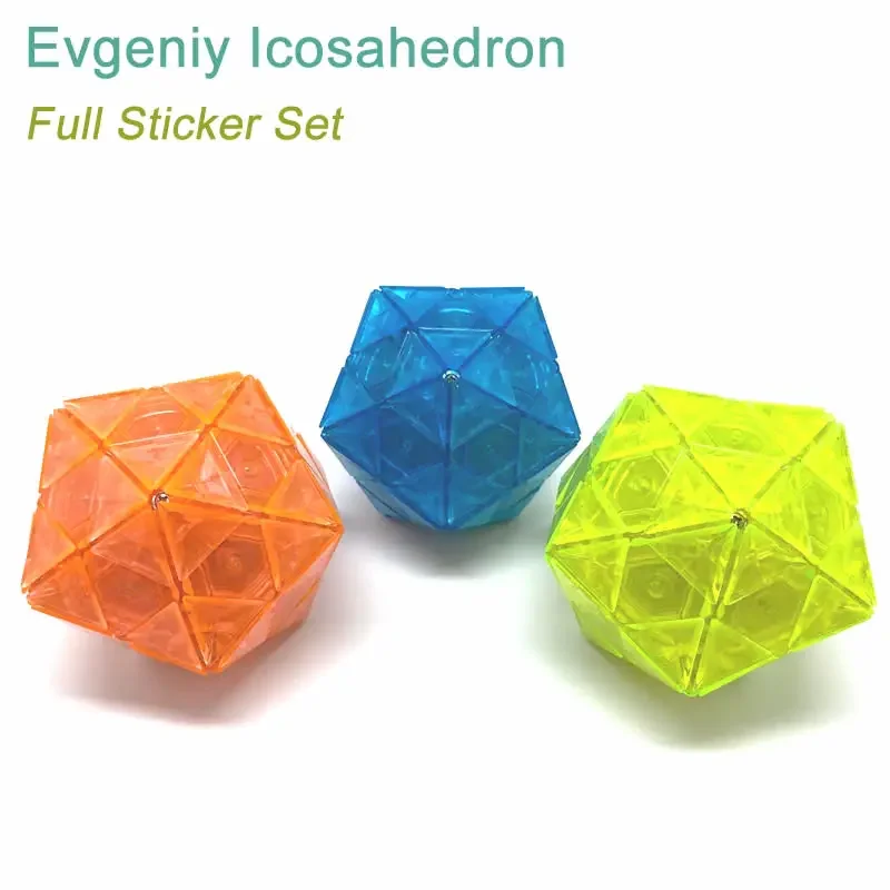 Calvin's Puzzles Zauberwürfel Evgeniy Icosahedron Karussell Dogix Standard Eiskörper Komplettaufkleber-Set DIY Denksportaufgaben Spielzeug