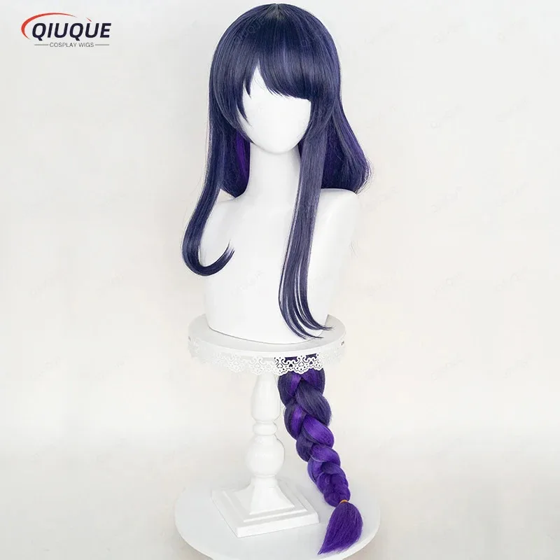 

2025 годiyi Game Impact Raiden Shogun Косплей Парик Baal Длинные разноцветные косички Термостойкие синтетические волосы Аниме Парики + парикC