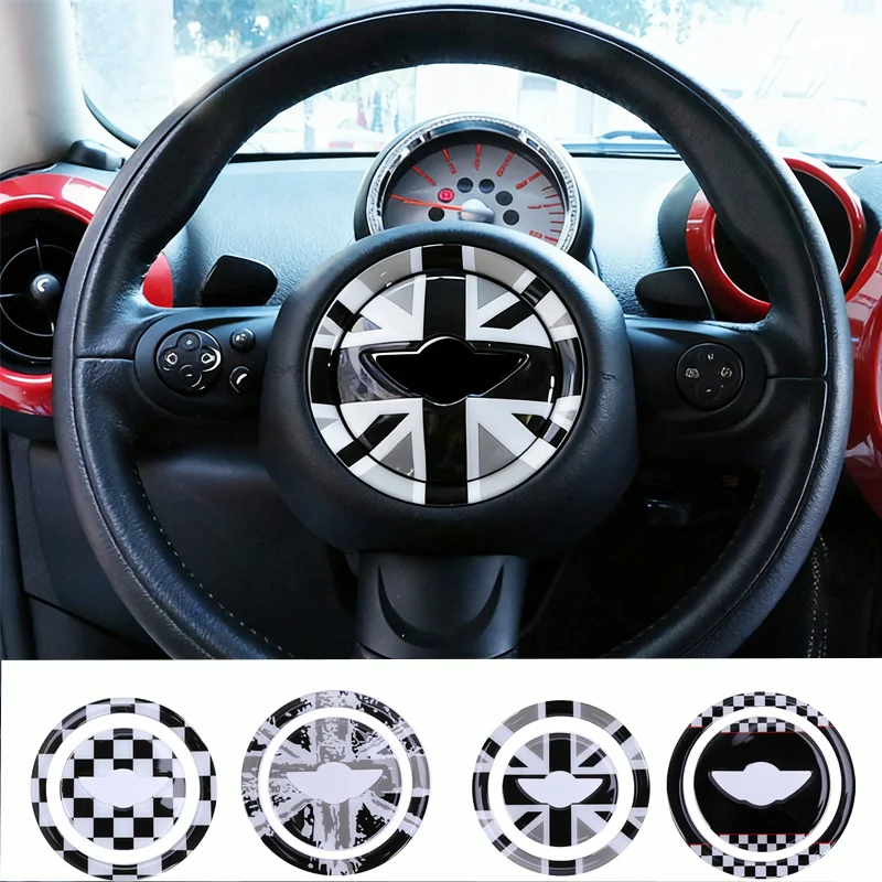 3D Dropper Adhesive Three-dimensional British Steering Wheel sticker For MINI Cooper R55 R56 R60 Interior Upgrade Accessories view 4