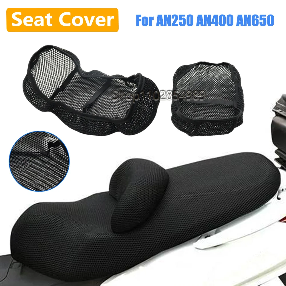 

For Suzuki AN250 AN400 AN650 AN 250 Motorcycle Accessories 3D Mesh fabric Cushion Breathable Protection Seat Cover
