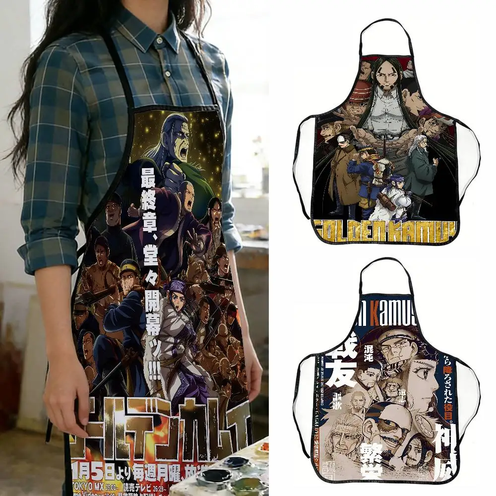 

G-Golden KamuyS Hot Anime Apron Women Men Unisex Bib Cooking Kitchen Tablier Cuisine Chef Baking