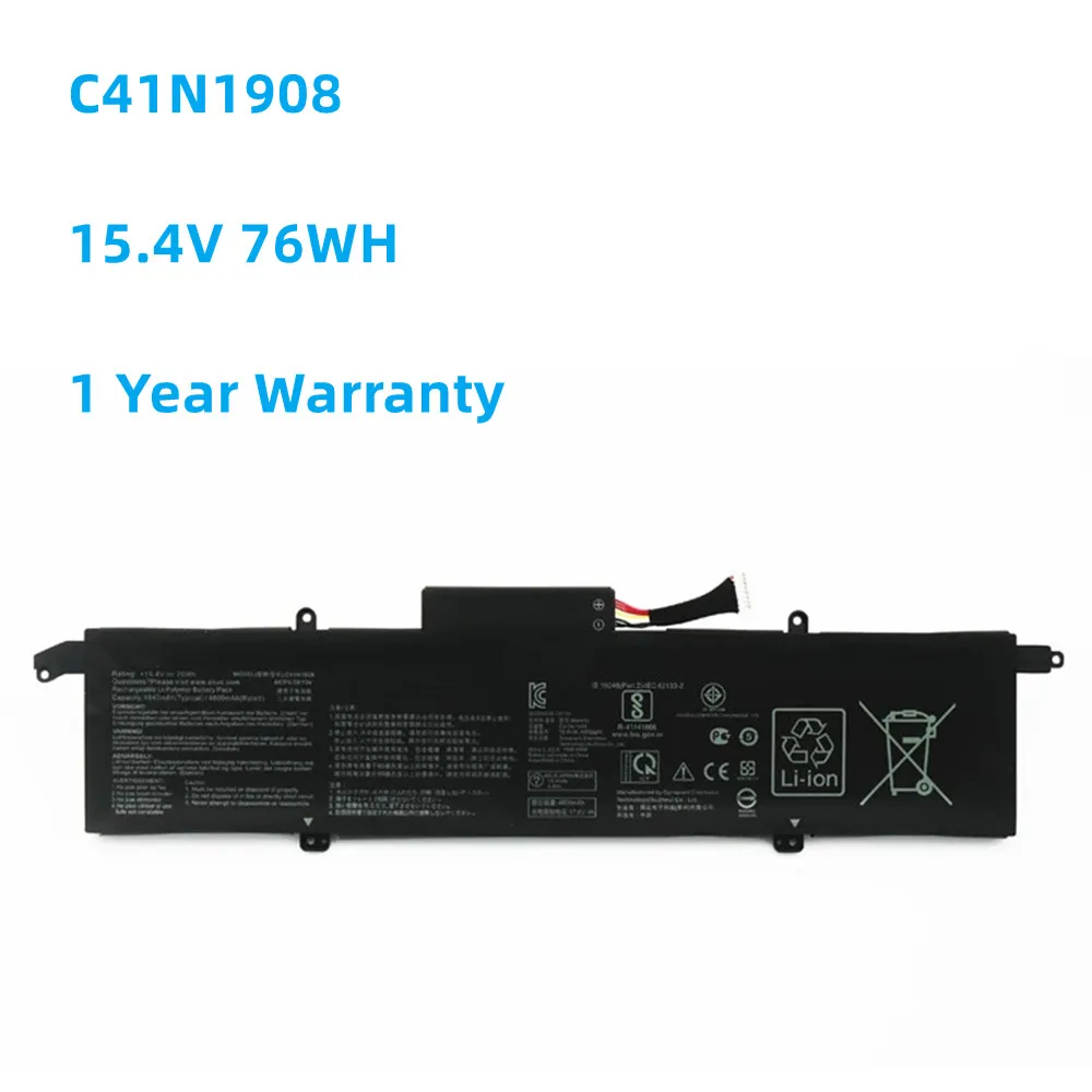 

C41N1908 0B200-03610000 Battery For Asus RoG Zephyrus G14 GA401 GA401II GA401IU GA401IV GA401IH GA401QE GA401QM GA401Q 4940mAh