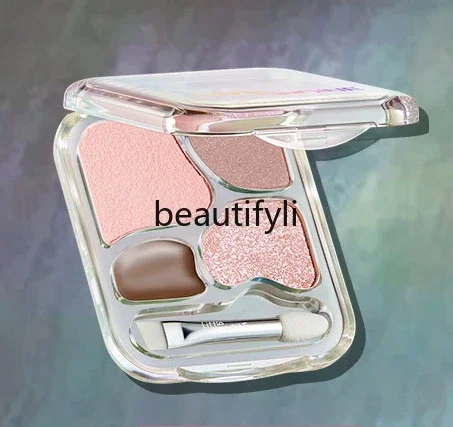 Four-color aegyo saliva powder disc brightens pearlescent down to eyeliner eyeshadow integrated disc